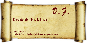 Drabek Fatima névjegykártya